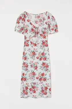 پیراهن میدی زنانه سفید اچ اند ام