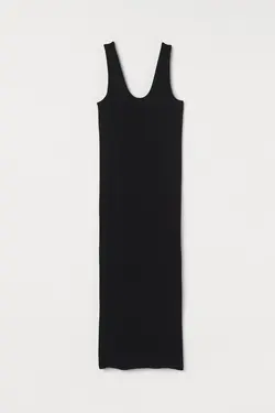 پیراهن میدی زنانه سیاه اچ اند ام