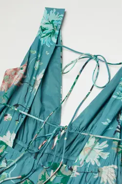 پیراهن میدی زنانه فیروزه ای اچ اند ام