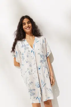 پیراهن میدی زنانه بژ روشن اچ اند ام