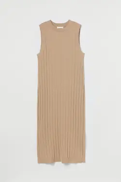 پیراهن میدی زنانه بژ روشن اچ اند ام