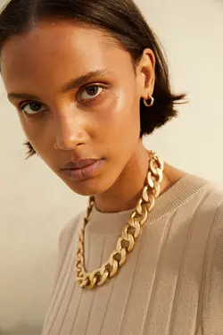 پیراهن میدی زنانه بژ روشن اچ اند ام