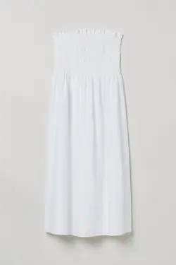 پیراهن میدی زنانه سفید اچ اند ام