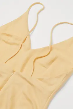 پیراهن کوتاه زنانه زرد اچ اند ام