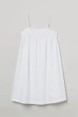 پیراهن کوتاه زنانه سفید اچ اند ام