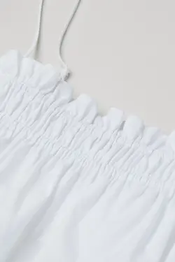 پیراهن کوتاه زنانه سفید اچ اند ام