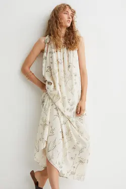 پیراهن بلند زنانه بژ اچ اند ام