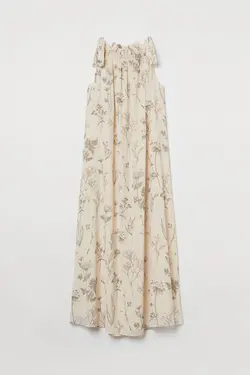 پیراهن بلند زنانه بژ اچ اند ام