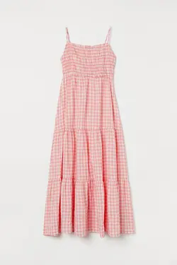 پیراهن بلند زنانه صورتی اچ اند ام