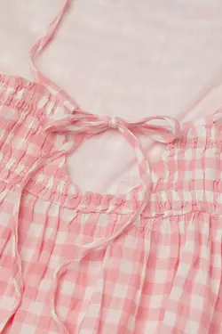 پیراهن بلند زنانه صورتی اچ اند ام