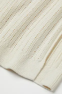 پیراهن بافت زنانه کرم اچ اند ام