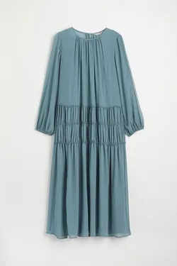 پیراهن آستین بلند زنانه فیروزه ای اچ اند ام