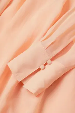 پیراهن آستین بلند زنانه زردآلویی اچ اند ام