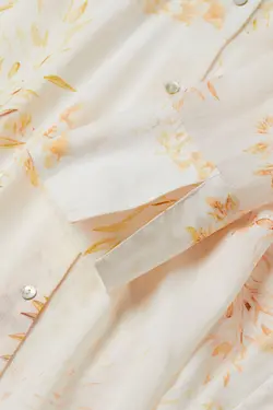 پیراهن آستین بلند زنانه سفید اچ اند ام