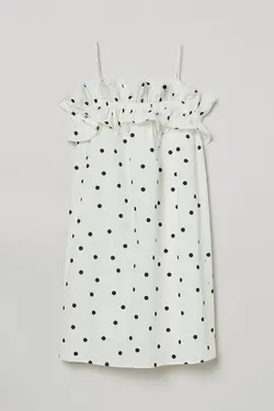 پیراهن کوتاه زنانه سفید اچ اند ام