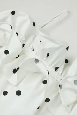 پیراهن کوتاه زنانه سفید اچ اند ام