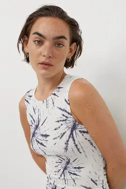 پیراهن کوتاه زنانه سفید اچ اند ام