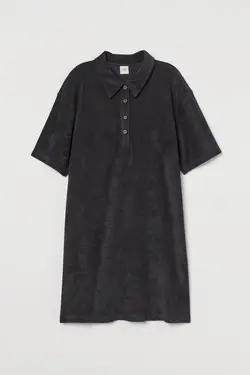 پیراهن کوتاه زنانه خاکستری تیره اچ اند ام