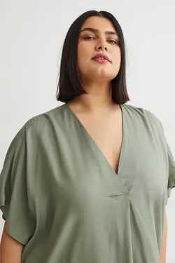 پیراهن کوتاه زنانه خاکی اچ اند ام