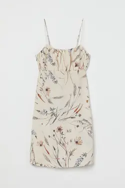 پیراهن کوتاه زنانه بژ روشن اچ اند ام