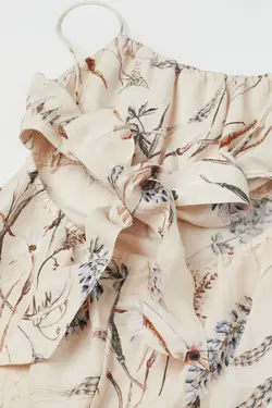 پیراهن کوتاه زنانه بژ روشن اچ اند ام