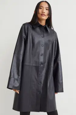 پیراهن آستین بلند زنانه سرمه ای اچ اند ام