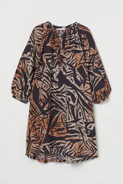 پیراهن آستین بلند زنانه بژ اچ اند ام