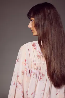 پیراهن آستین بلند زنانه صورتی اچ اند ام