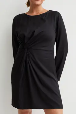 پیراهن آستین بلند زنانه سیاه اچ اند ام