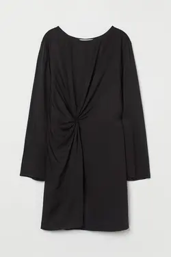 پیراهن آستین بلند زنانه سیاه اچ اند ام