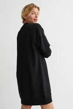 پیراهن آستین بلند زنانه سیاه اچ اند ام