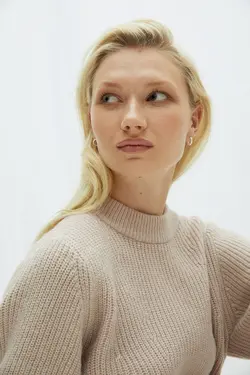 پیراهن آستین بلند زنانه خاکستری روشن اچ اند ام