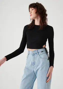 بلوز زنانه سیاه ماوی