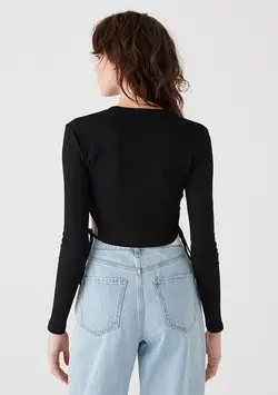 بلوز زنانه سیاه ماوی