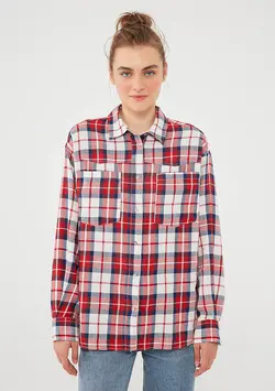 شومیز زنانه قرمز ماوی