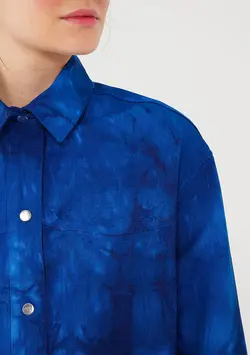 شومیز زنانه آبی ماوی