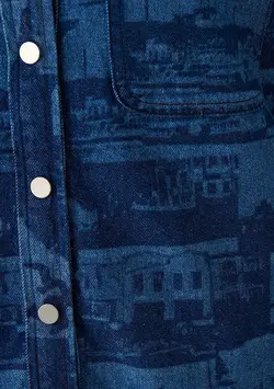 شومیز زنانه نیلی ماوی