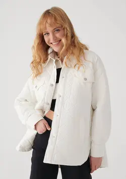 کاپشن زنانه سفید ماوی