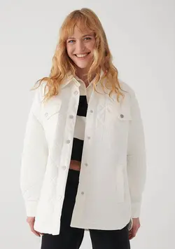 کاپشن زنانه سفید ماوی