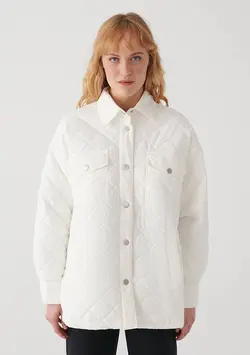 کاپشن زنانه سفید ماوی