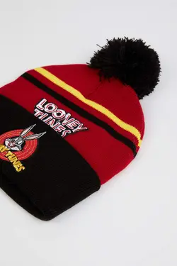 کلاه بافت پسرانه قرمز دفاکتو