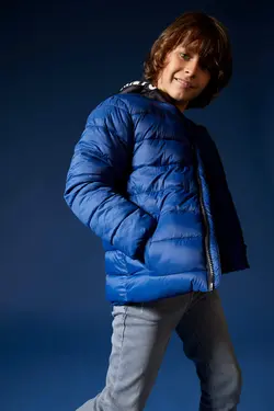 پافر پسرانه سرمه ای دفاکتو