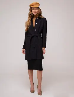 پالتو زنانه سرمه ای پیرکاردین