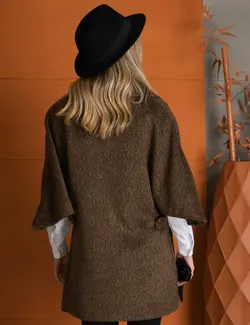 پالتو زنانه قهوه ای پیرکاردین