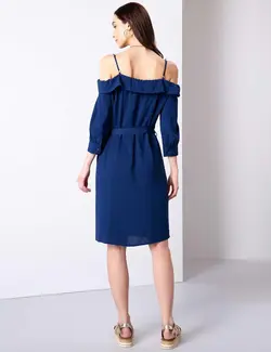 پیراهن زنانه سرمه ای پیرکاردین