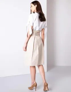 دامن زنانه بژ پیرکاردین