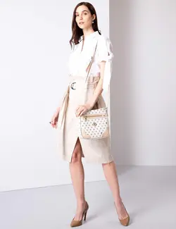دامن زنانه بژ پیرکاردین
