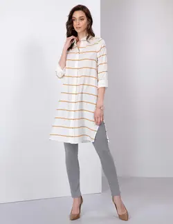 شومیز زنانه زعفرانی پیرکاردین