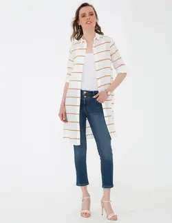 شومیز زنانه زعفرانی پیرکاردین