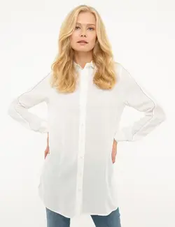 شومیز زنانه بژ پیرکاردین